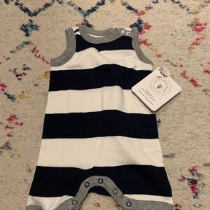 NWT! Burt’s Bees Striped Baby Romper